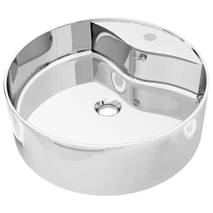 VXL Washbasin With Overflow 46.5X15.5 cm Ceramic Silver