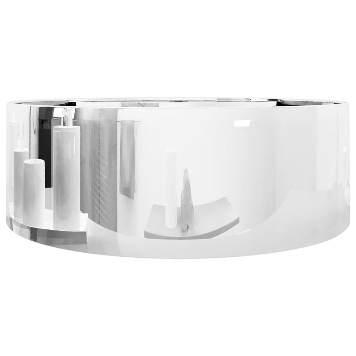 VXL Washbasin With Overflow 46.5X15.5 cm Ceramic Silver