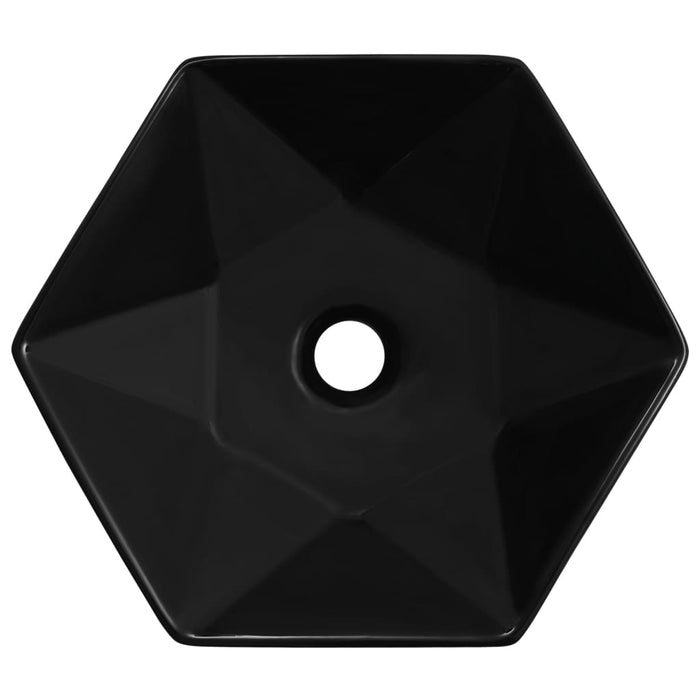 VXL Lavabo 41X36,5X12 cm Cerámica Negro