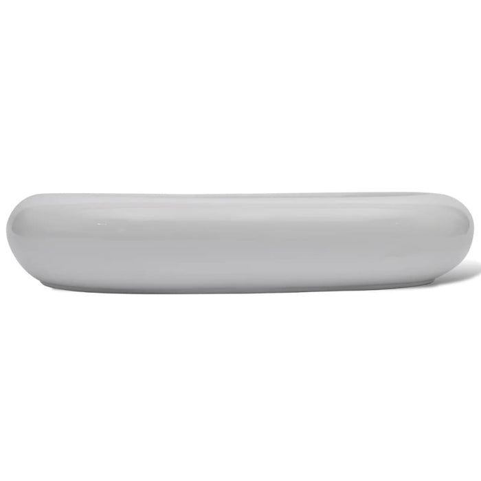 VXL White Ceramic Oval Washbasin 63X42 cm