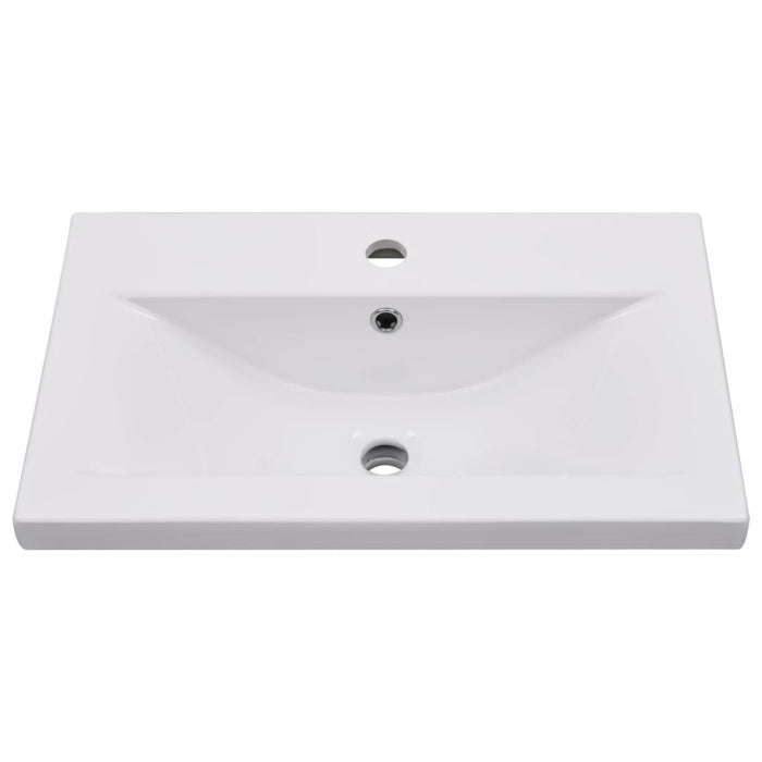 VXL White Ceramic Built-In Washbasin 61X39.5X18.5 cm