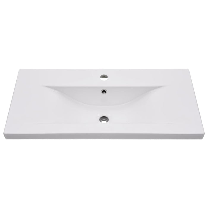 VXL White Ceramic Built-In Washbasin 81X39.5X18.5 cm