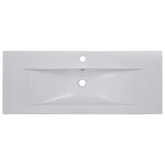 VXL White Ceramic Built-In Washbasin 101X39.5X18.5 cm