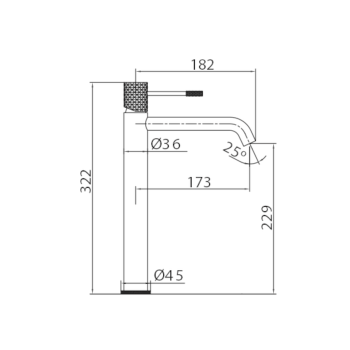 IMEX BDG053-3NG GÉNOVA Monomando Lavabo Alto Negro Mate