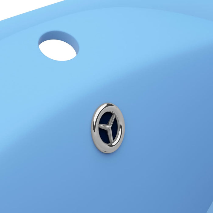 VXL Luxurious Washbasin With Overflow Light Blue Ceramic 58.5X39 cm