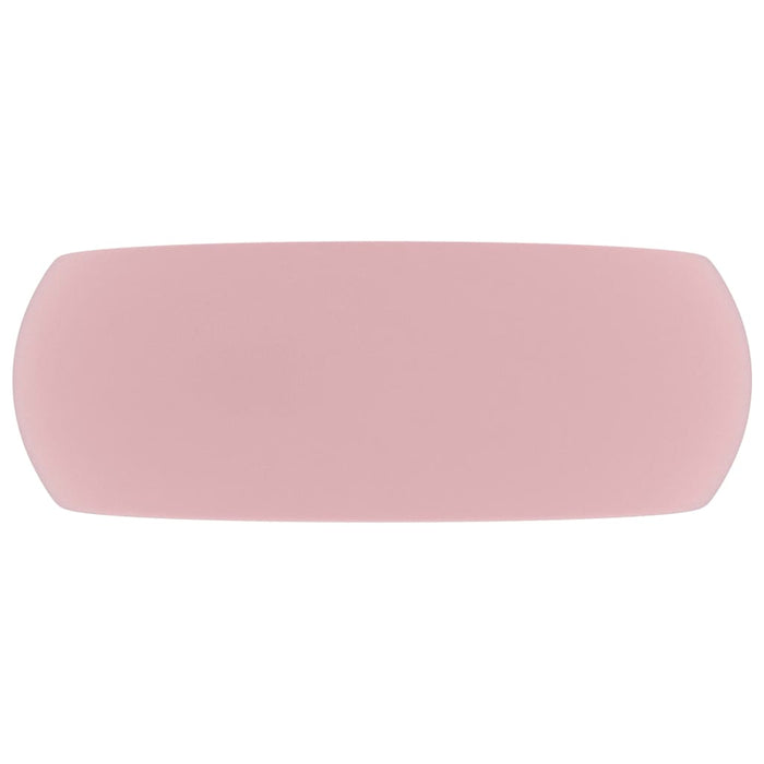 VXL Luxury Round Matte Pink Ceramic Washbasin 40X15 cm