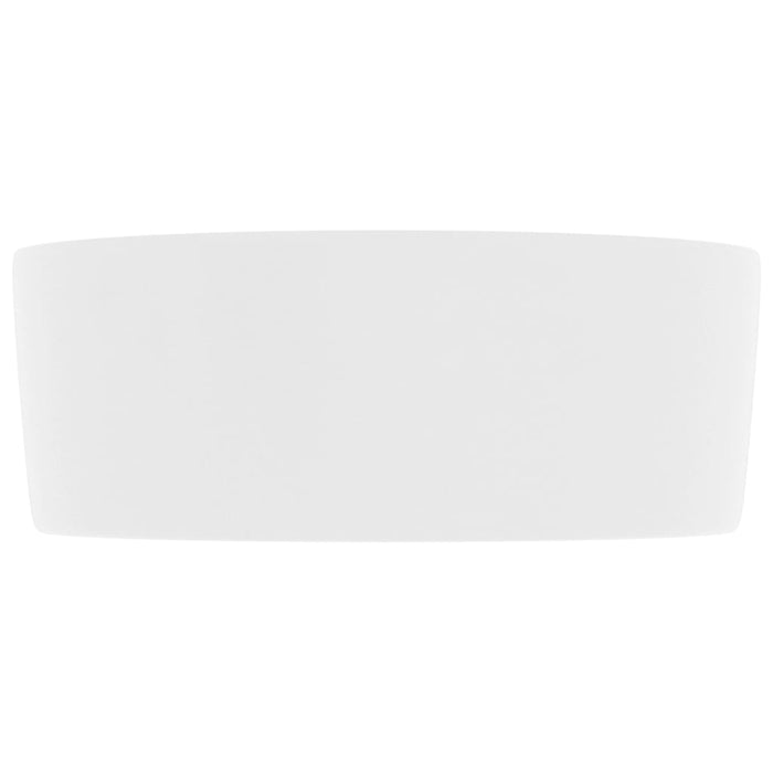 VXL Luxury Round Ceramic Matte White Washbasin 40X15 cm
