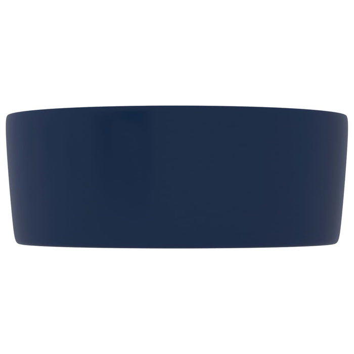 VXL Luxury Round Ceramic Matte Dark Blue Washbasin 40X15 cm
