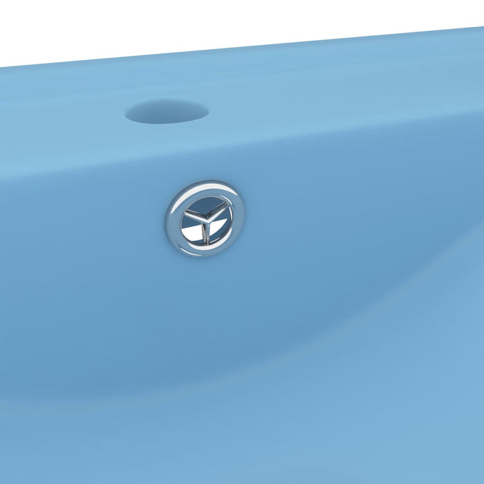 VXL Luxury Washbasin with Ceramic Faucet 60X46 cm Light Blue