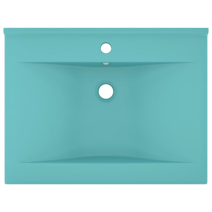 VXL Luxury Washbasin with Ceramic Faucet 60X46 cm Light Green