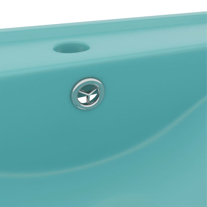 VXL Luxury Washbasin with Ceramic Faucet 60X46 cm Light Green