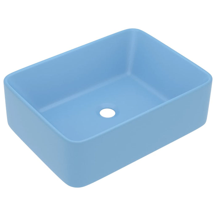 VXL Matte Light Blue Ceramic Luxury Washbasin 41X30X12 cm