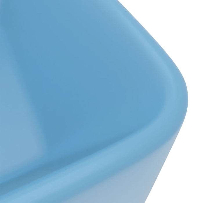 VXL Matte Light Blue Ceramic Luxury Washbasin 41X30X12 cm