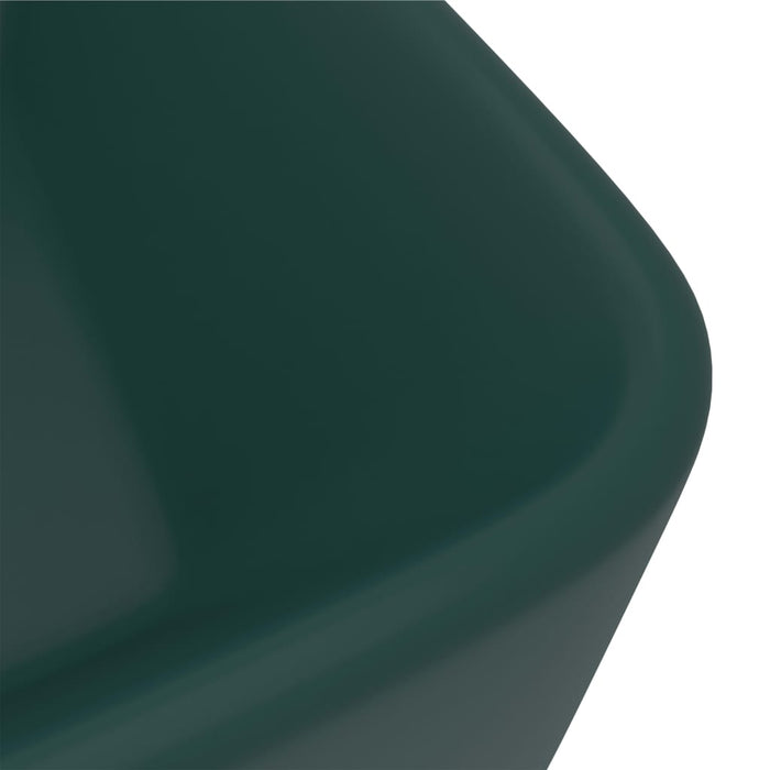 VXL Luxury Matte Dark Green Ceramic Washbasin 41X30X12 cm