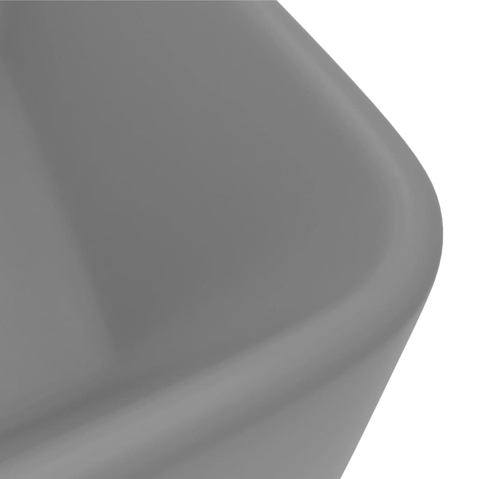 VXL Luxury Matte Light Gray Ceramic Washbasin 41X30X12 cm
