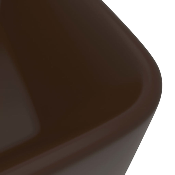 VXL Luxury Matte Dark Brown Ceramic Washbasin 41X30X12 cm