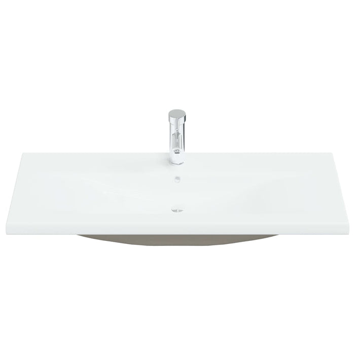 VXL Built-in Washbasin With White Ceramic Faucet 101X39X18 cm