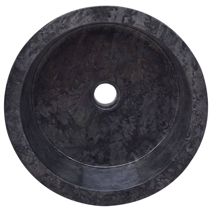 VXL Black Marble Washbasin Ø40X15 cm