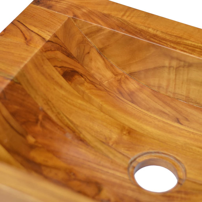 VXL Solid Teak Wood Washbasin 50X35X10 cm
