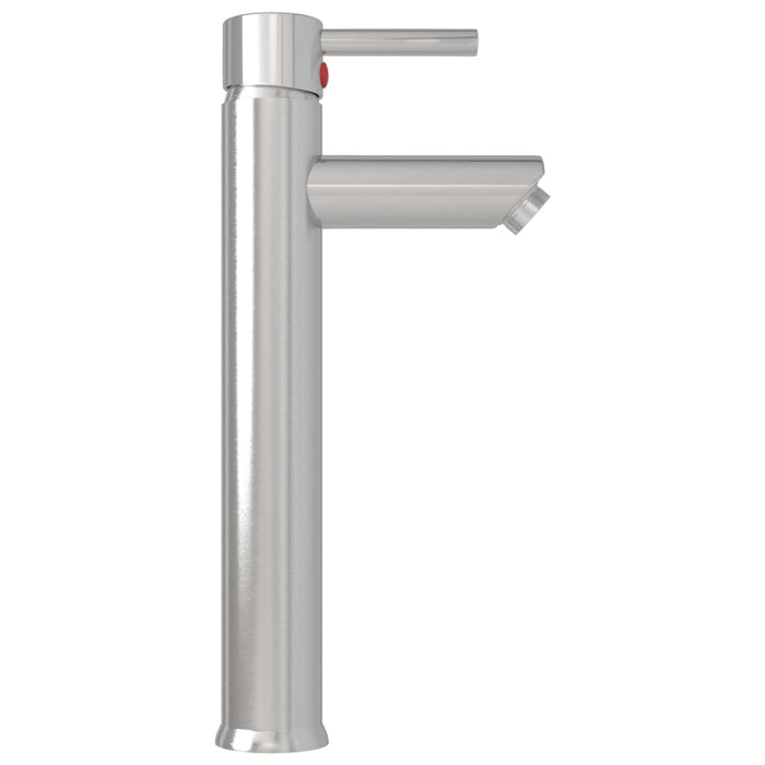 VXL Washbasin with Faucet and Push-Button Plug Frosted Tempered Glass