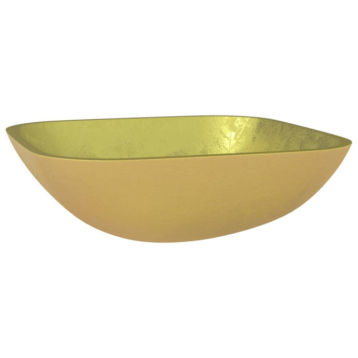 VXL Golden Glass Washbasin 42X42X14 cm