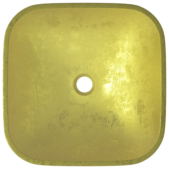 VXL Golden Glass Washbasin 42X42X14 cm