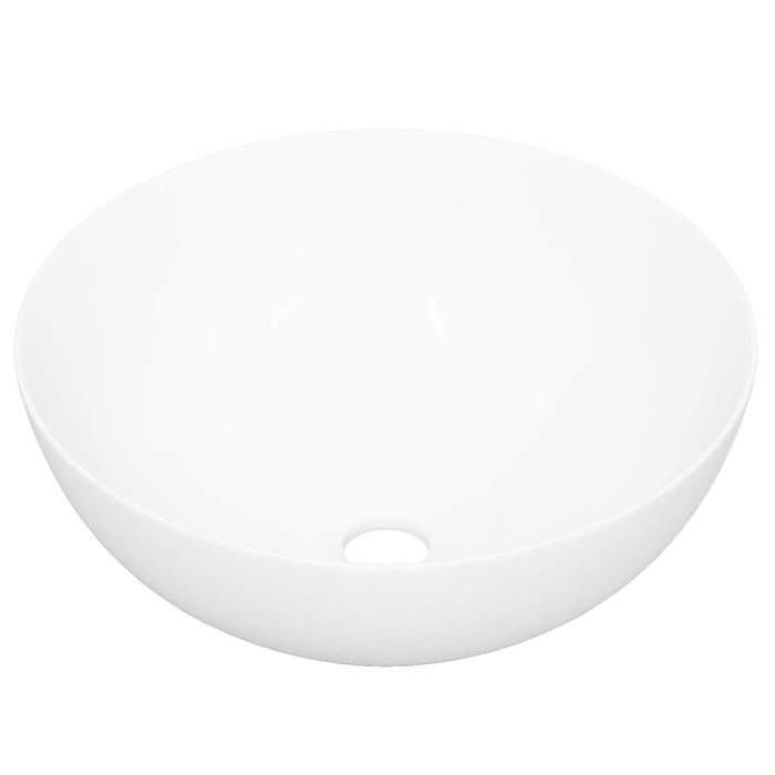 VXL White Ceramic Round Washbasin 36X15 cm