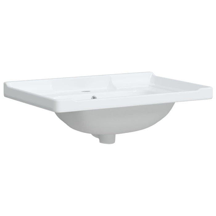VXL Rectangular Ceramic Bathroom Sink White 71X48X23 cm