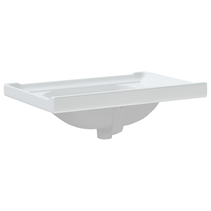 VXL Rectangular Ceramic Bathroom Sink White 71X48X23 cm