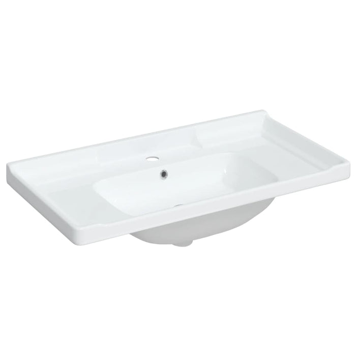 VXL White Ceramic Rectangular Bathroom Sink 91.5X48X23 cm