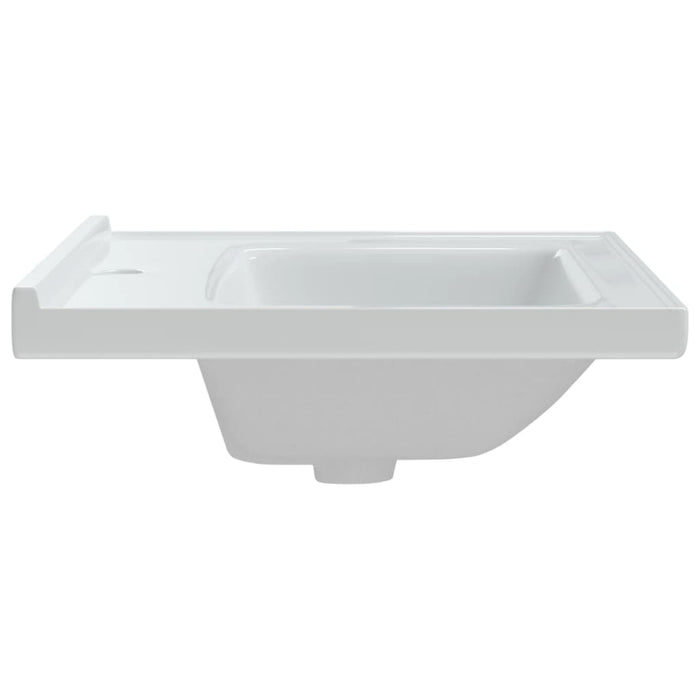 VXL White Ceramic Rectangular Bathroom Sink 61X48X19.5 cm