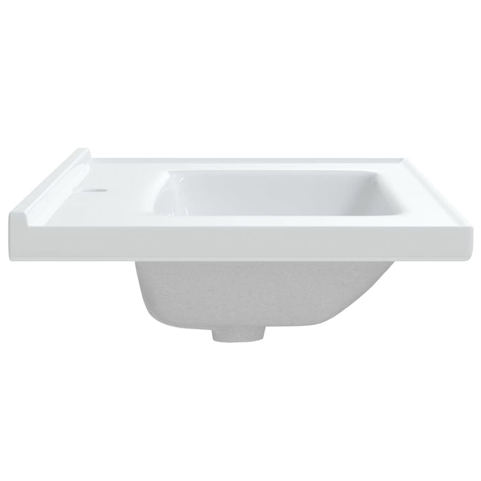 VXL Rectangular Ceramic Bathroom Sink White 71X48X19.5 cm
