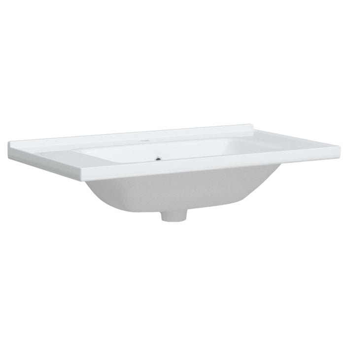 VXL White Ceramic Rectangular Bathroom Sink 81X48X19.5 cm
