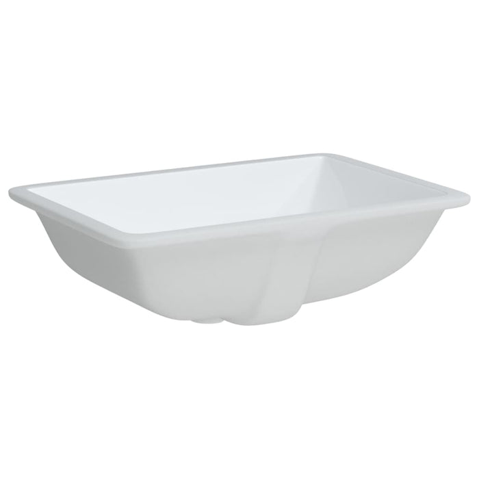 VXL White Ceramic Rectangular Bathroom Sink 52X38.5X19.5 cm