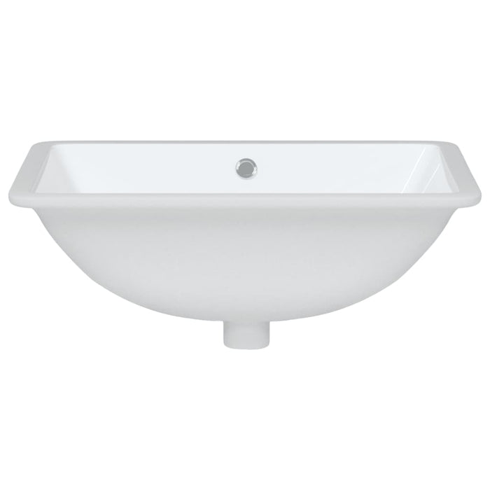 VXL White Ceramic Rectangular Bathroom Sink 55.5X37.5X19 cm
