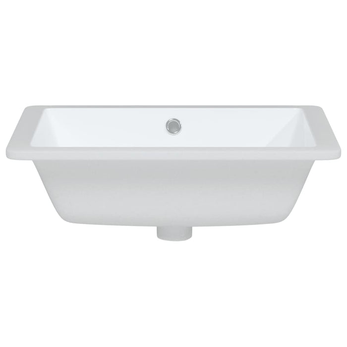 VXL White Ceramic Rectangular Bathroom Sink 50X40.5X18.5 cm