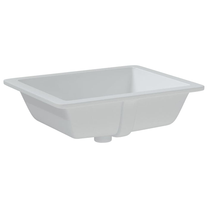 VXL White Ceramic Rectangular Bathroom Sink 50X40.5X18.5 cm
