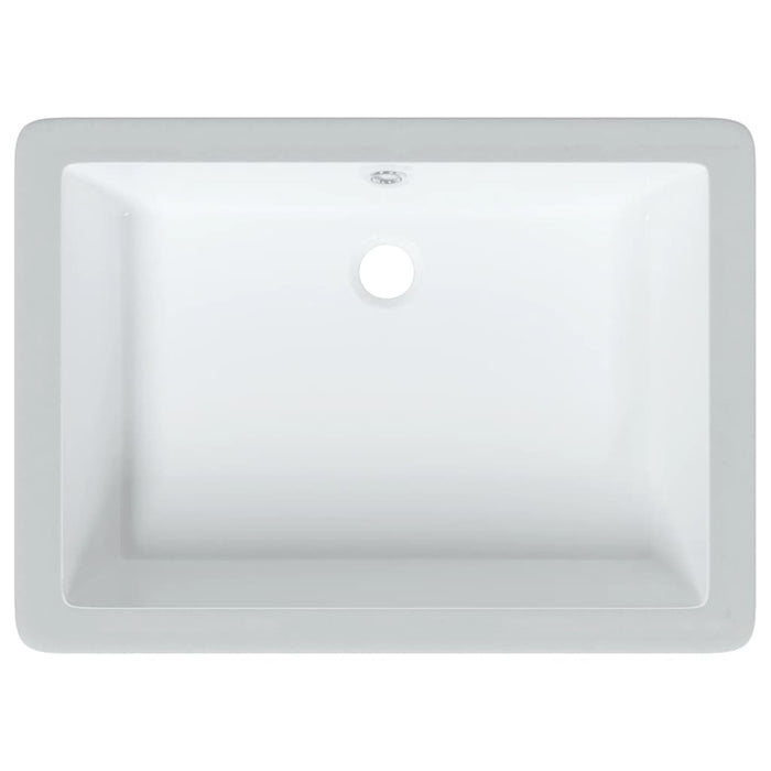 VXL White Ceramic Rectangular Bathroom Sink 55.5X40X18.5 cm