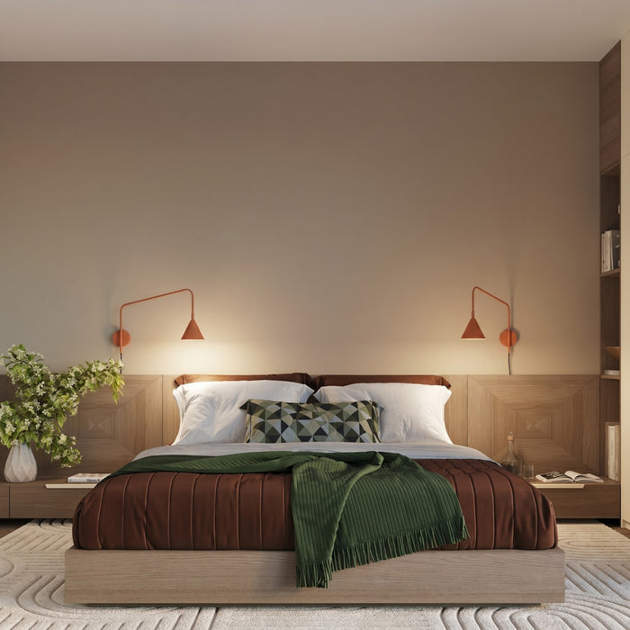 SOLLUX SL.2496 Aplique de pared NOX 1 ocre rojo con interruptor