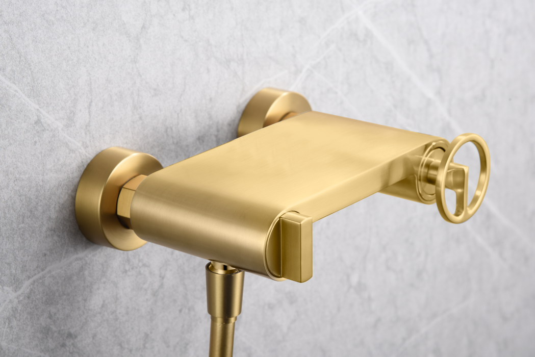 IMEX BDC033-5OC OLIMPO Kit Ducha Monomando Oro Cepillado