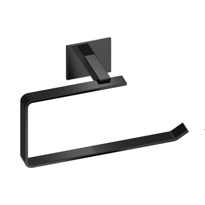 BELTRAN 10774 MONACO Toallero Anilla Lavabo - Bidé Cromo Negro 19,5 Adhesivo