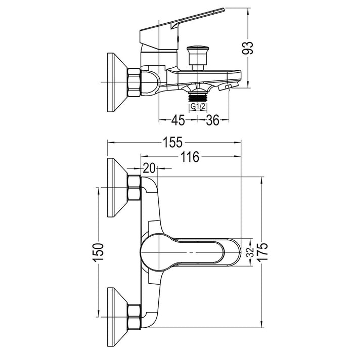 LLAVISAN L159464 ASPEN Monomando Bañera