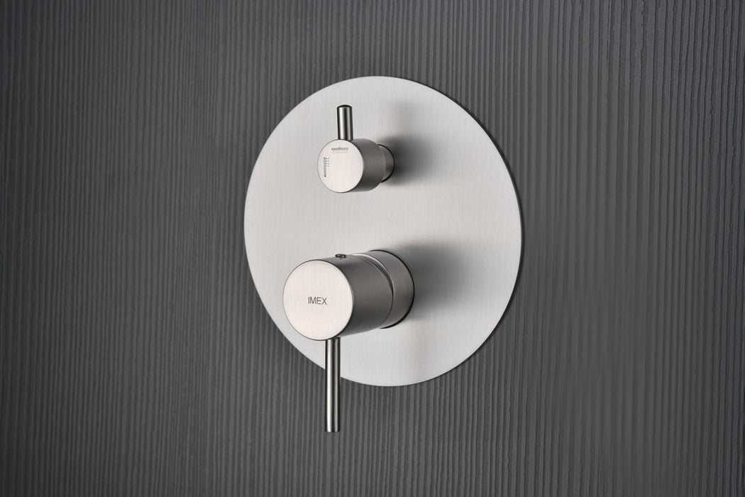 IMEX GPM039/NQ MONZA Single-Handle Built-in Shower Faucet 2-Way Brushed Nickel Color