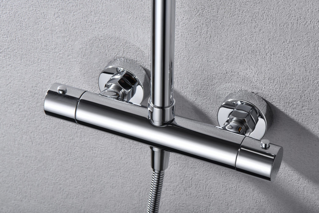 IMEX BTM039 MONZA Conjunto Grifo Ducha Telescópico Termostático Cromo