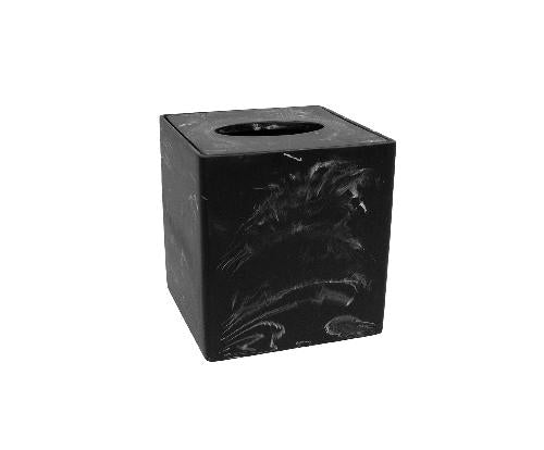 ANDREA HOUSE BA75044 Caja Pañuelos Poli Mármol Negro