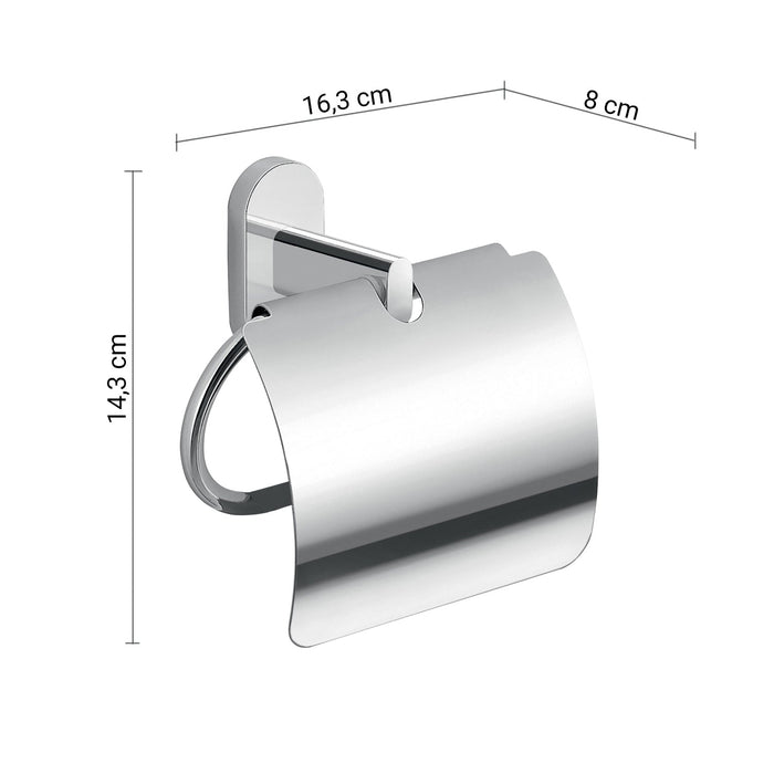 GEDY 53251300200 FEBO Toilet Paper Holder With Chrome Cover