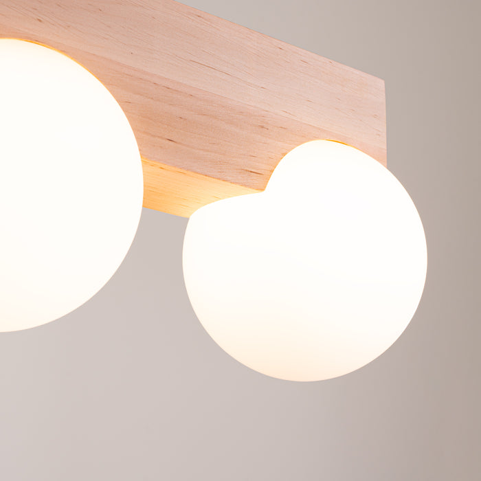 SOLLUX SL.1683 Lámpara de techo BULBO 2 madera natural madera natural/blanco