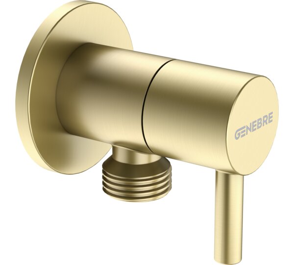 GENEBRE 3110 04 51 Válvula De Escuadra Redonda 1/2"x1/2" Oro Cepillado