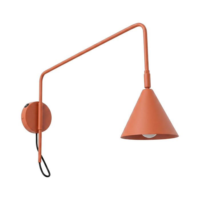 SOLLUX SL.2496 Aplique de pared NOX 1 ocre rojo con interruptor