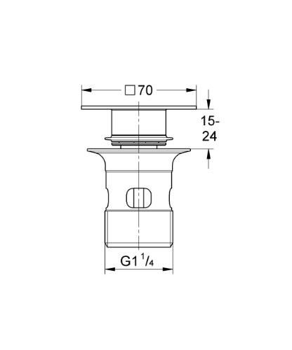GROHE 40 565 000 Válvula De Descarga para lavabos push up
